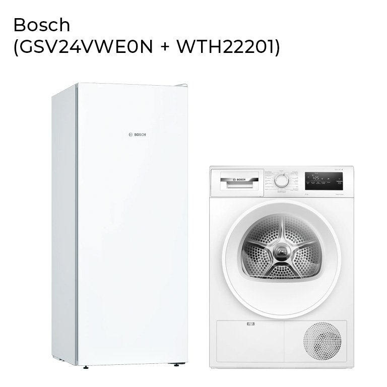 Serie 4 Isı Pompalı Kurutma Makinesi 8 kg Beyaz Serie 4 Solo Derin Dondurucu 146 x 60 cm Beyaz